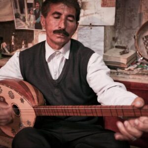 Syrian Man in Damascus Playing on an Oud
