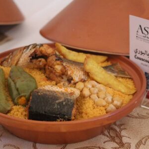 Tunisian couscous with fish and vegetables